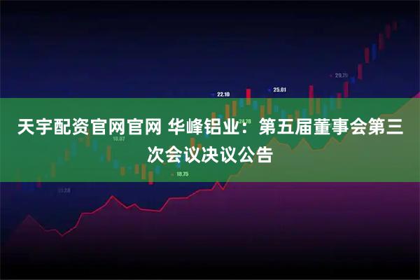 天宇配资官网官网 华峰铝业：第五届董事会第三次会议决议公告